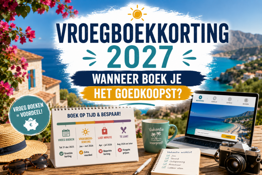 Vroegboekkorting 2027 — wanneer boek je een zomervakantie het goedkoopst?