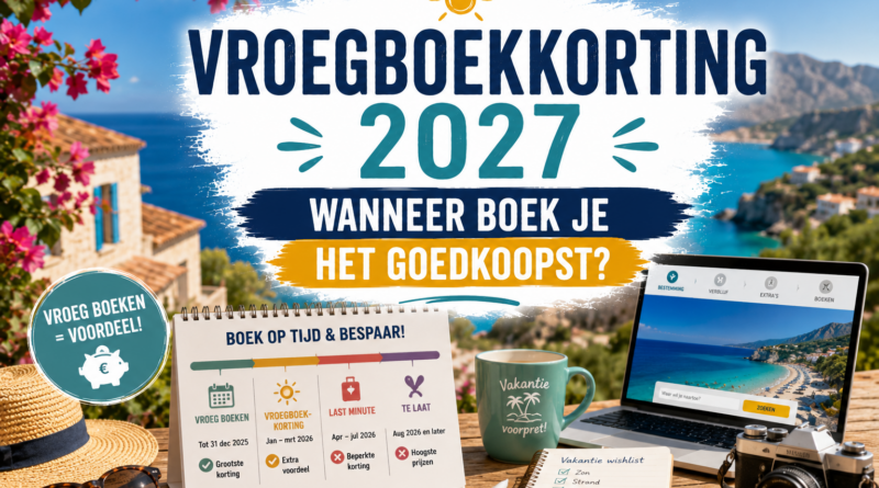 Vroegboekkorting 2027 — wanneer boek je een zomervakantie het goedkoopst?